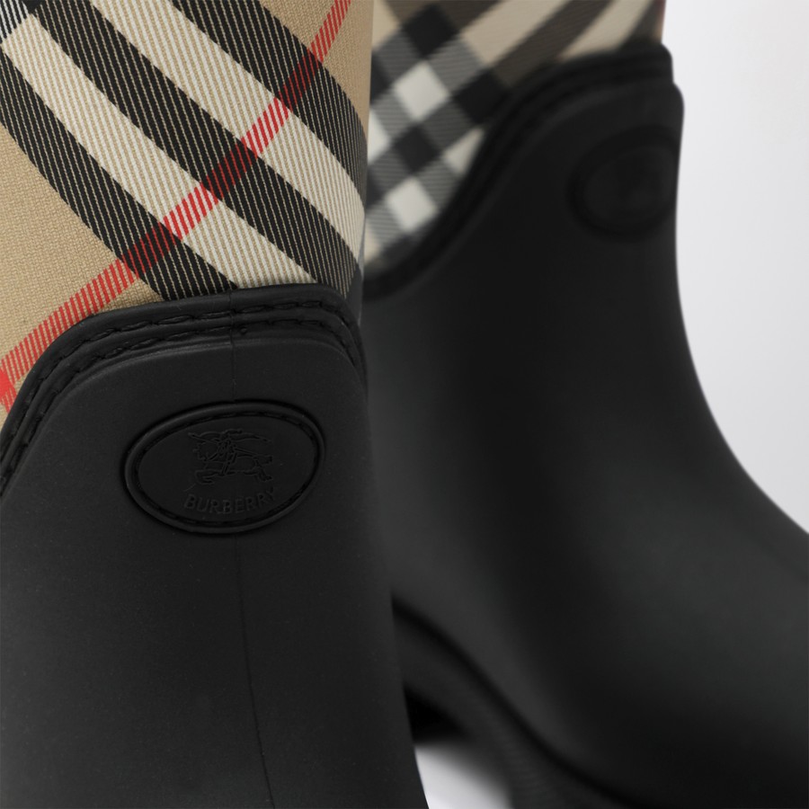 【関税&送料込】Burberry Tall Black Marsh Stamp Rubber Boots Burberry Tall black Marsh Stamp rubber boots | TheDoubleF