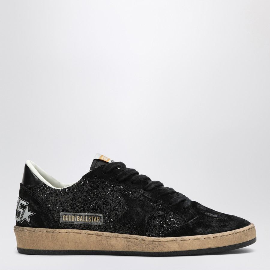 シューズ・サンダルその他 Golden  Ball Star sneakers black in suede and glitter Golden Goose Ball Star sneakers black in suede and glitter