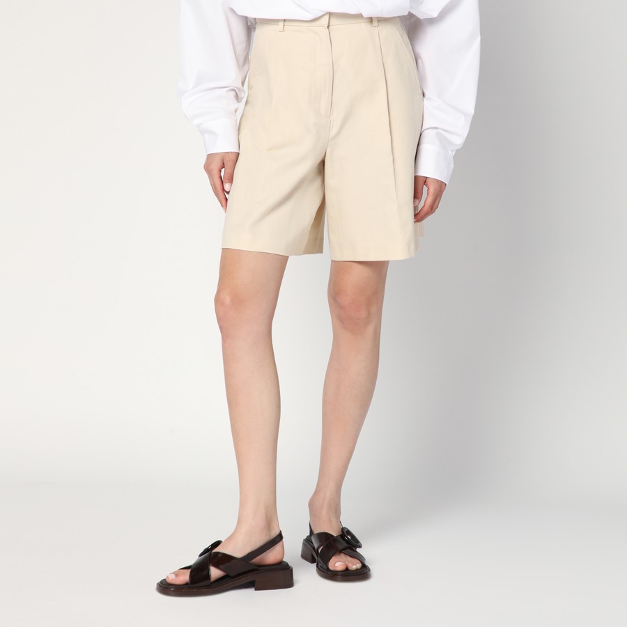 ショートパンツ Weekend Max Mara Beige Bermuda shorts in cotton and linen Weekend Max Mara Beige Bermuda shorts in cotton and linen