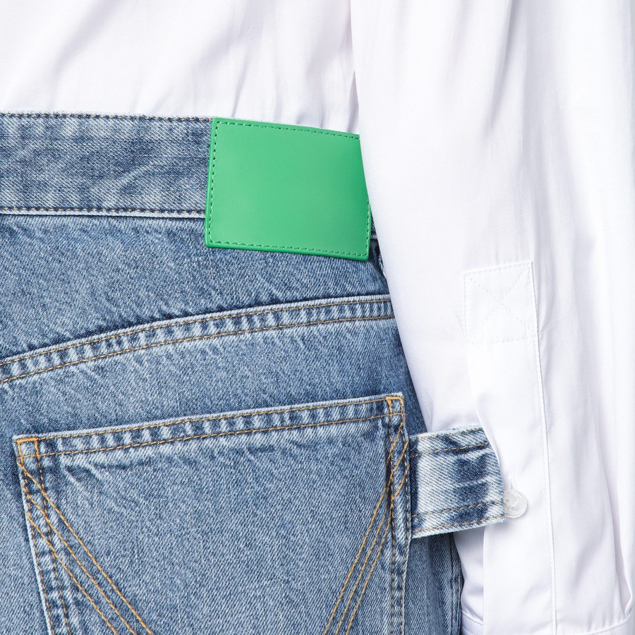 Bottega Veneta Wide leg jeans in denim blue | TheDoubleF