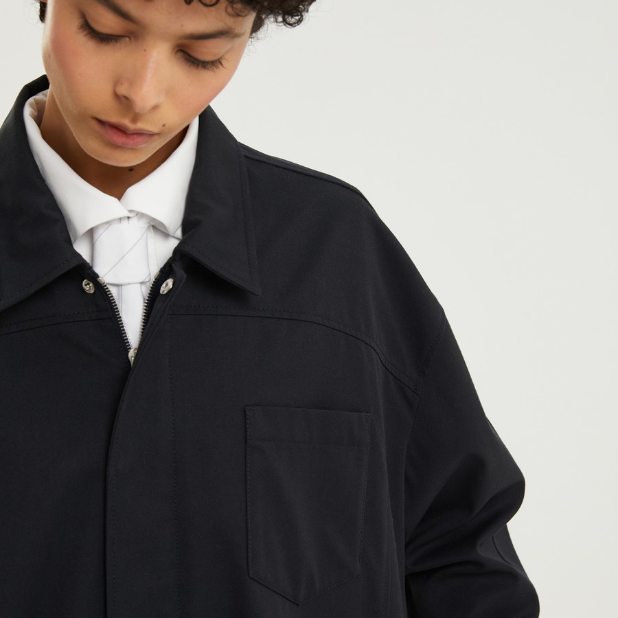 1989 STUDIO Dark blue short trench jacket | TheDoubleF