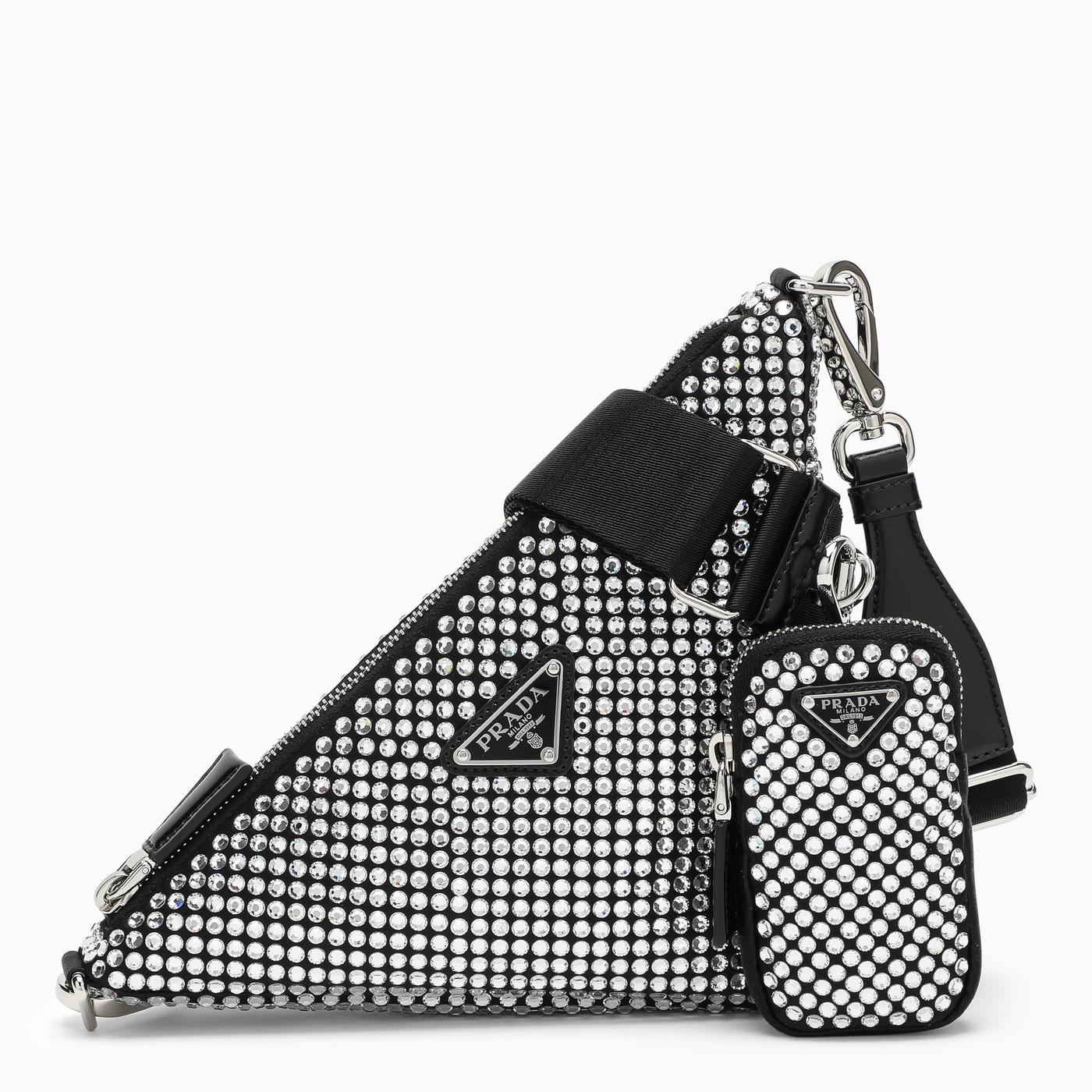 prada triangle bag double