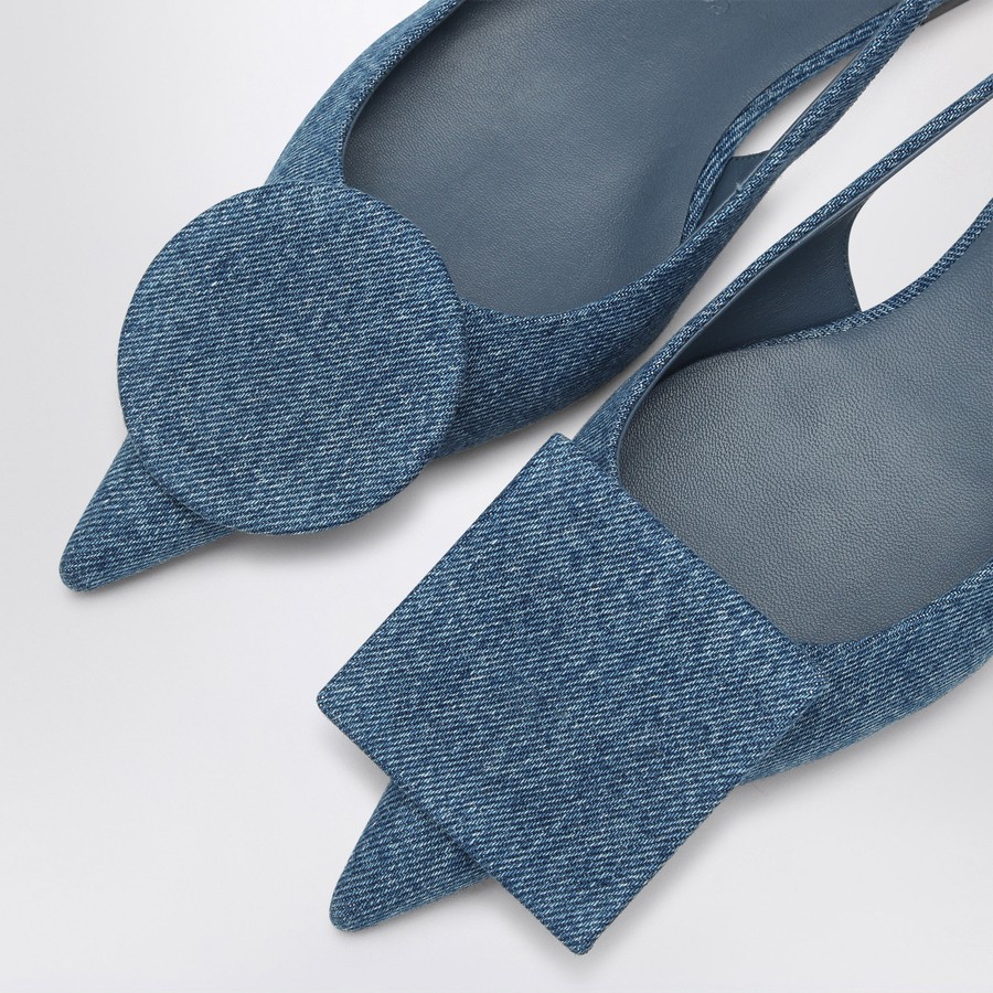 シューズ・サンダルその他 JACQUEMUS Ballerina slingback Duelo Plates in denim Jacquemus Les Slingbacks Duelo Denim Ballerina Flats