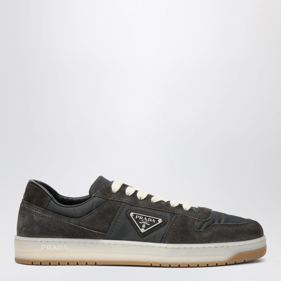 Prada Sneakers Downtown in Re-Nylon and gray suede | TheDoubleF