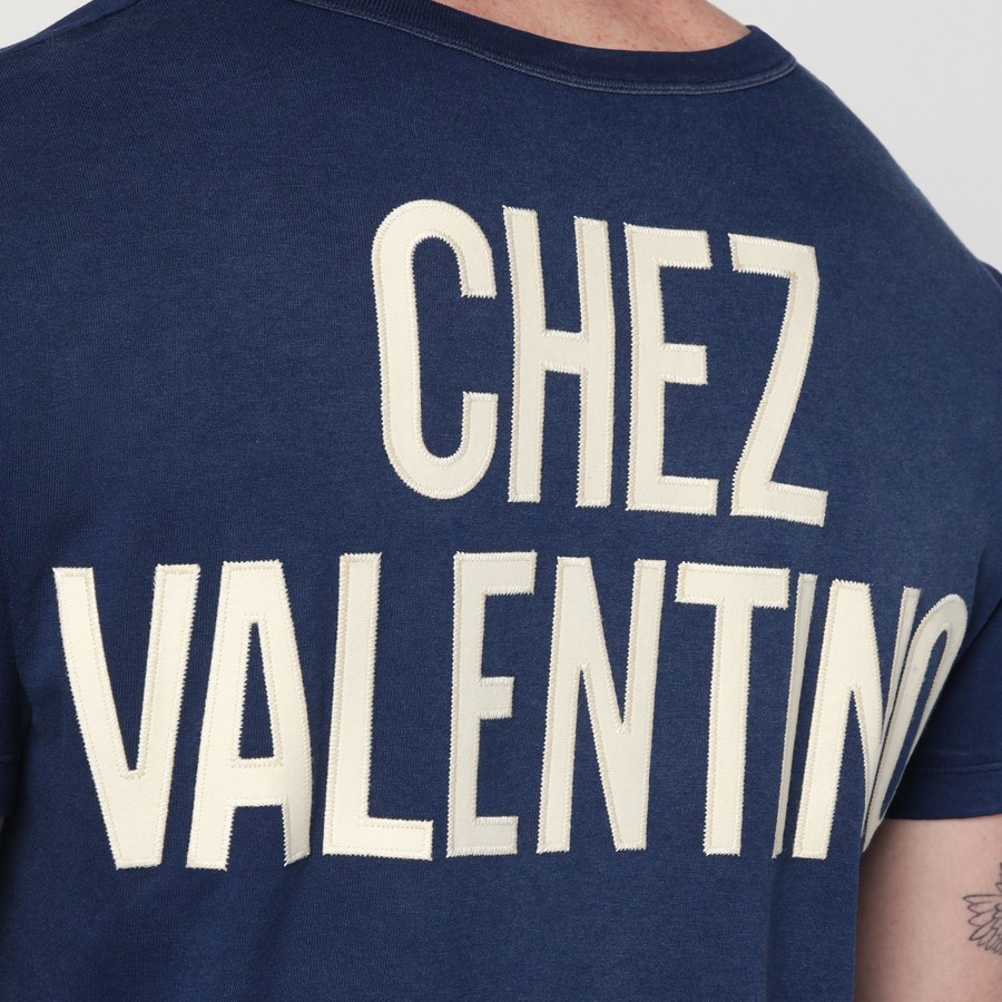Tシャツ・カットソー VALENTINO Men T-shirt Blue Valentino Cotton Printed T-Shirt in Blue for Men | Lyst