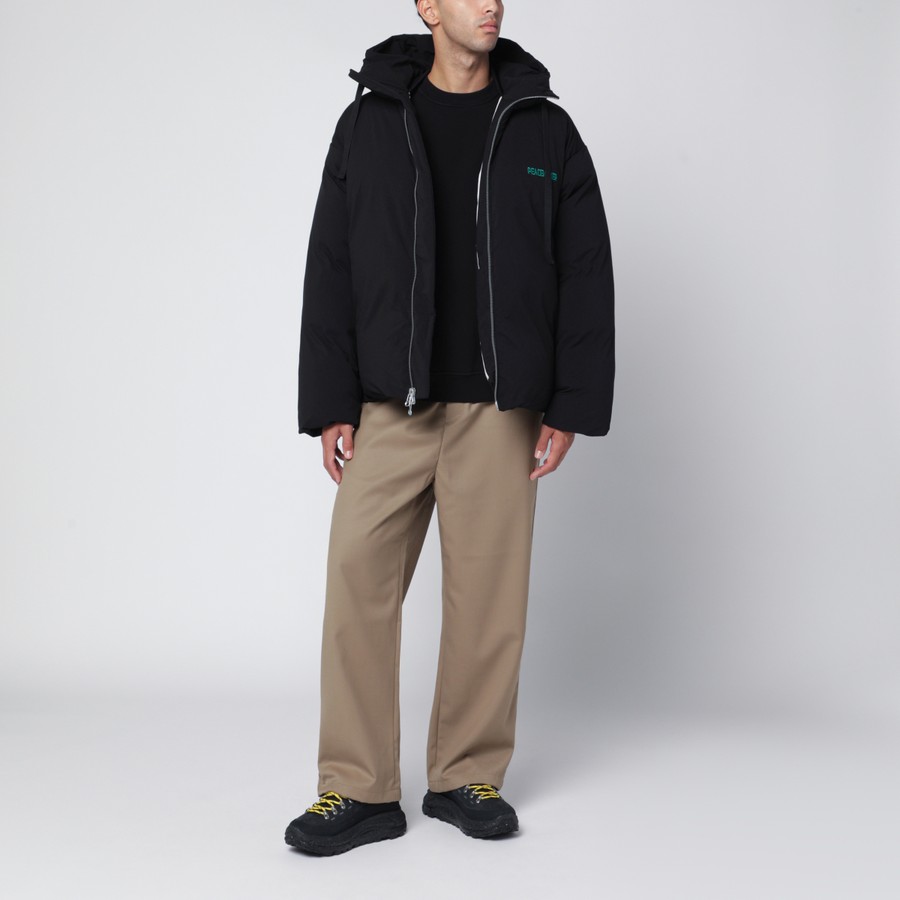 OAMC Black Peacemaker puffer jacket with logo embroidery