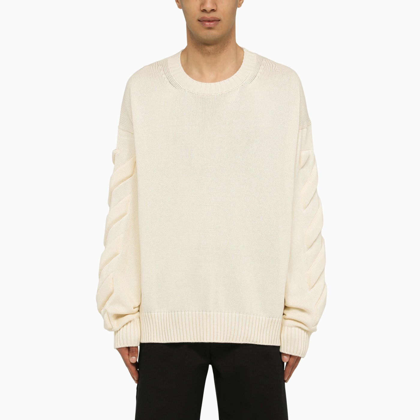 OffWhite™ Beige 3d Diag cotton jersey TheDoubleF