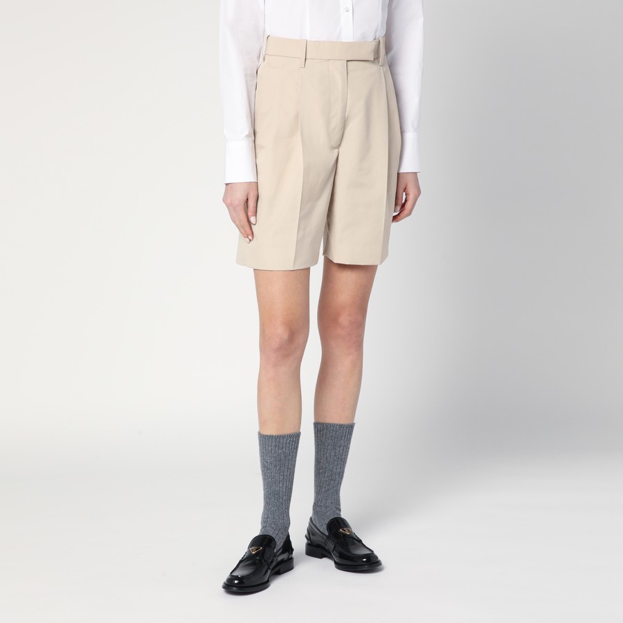 ショートパンツ THOM BROWNE KHAKI BERMUDA SHORTS IN COTTON BLEND Thom Browne Khaki Bermuda shorts in cotton blend | TheDoubleF