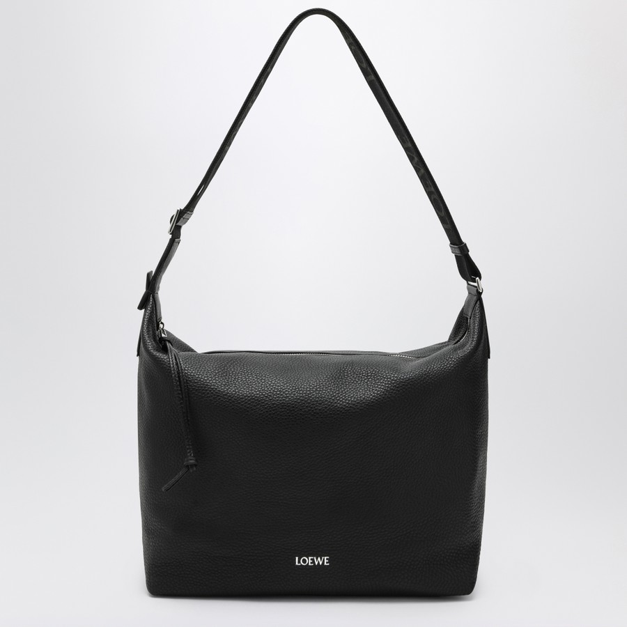 Small black cube shoulder bag