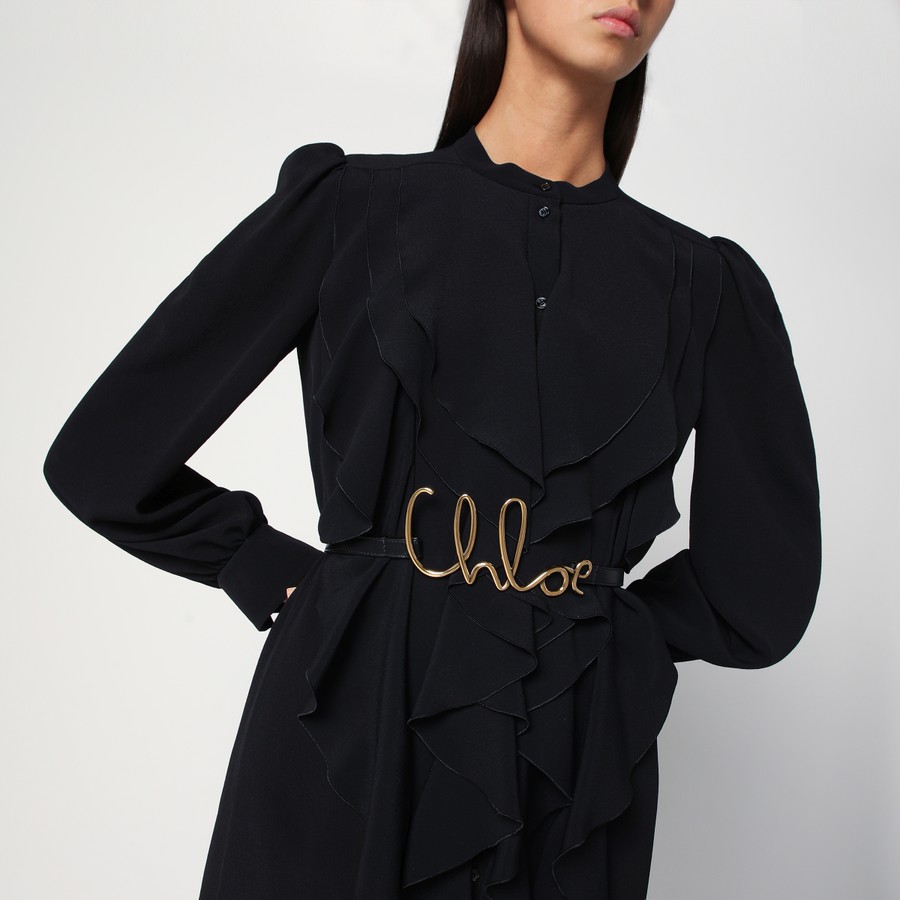 Chloé Chloé Iconic small black leather belt | TheDoubleF