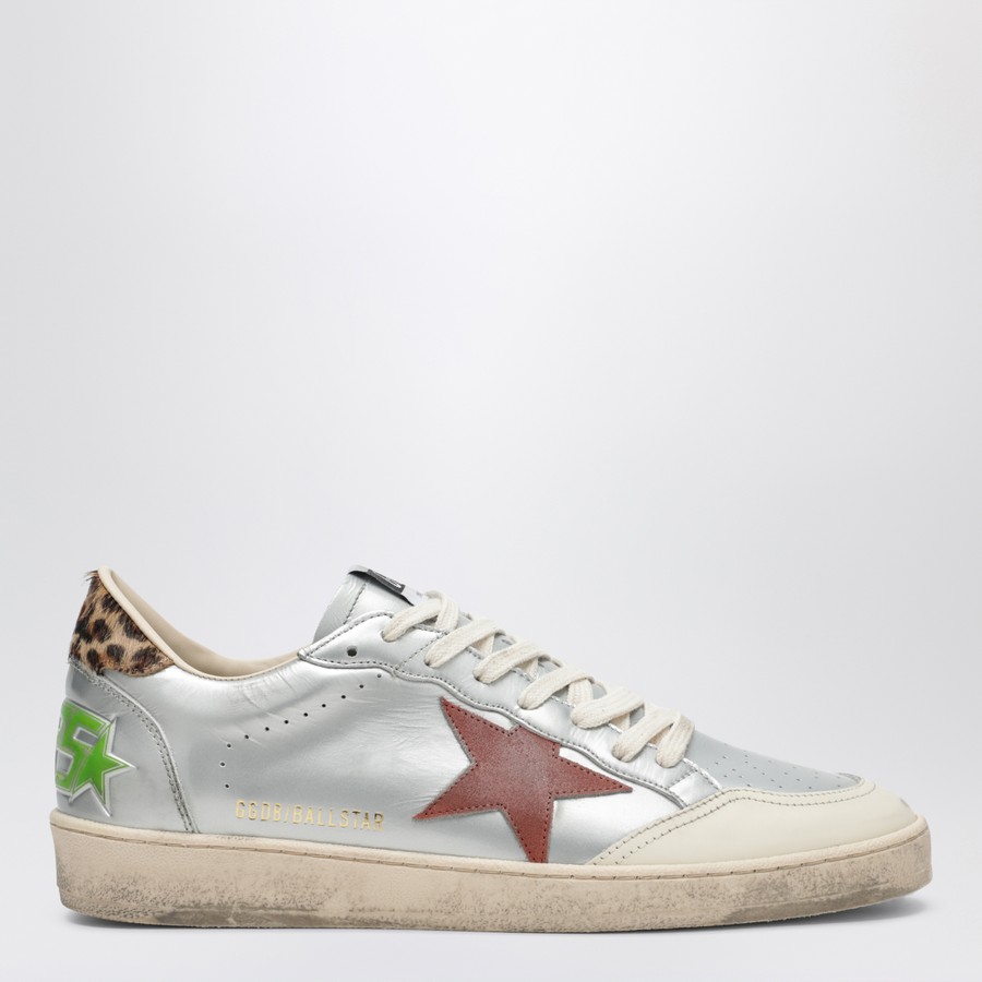 Golden Goose Sneaker Ballstar silver/red/leopard | TheDoubleF Golden Goose Sneaker Ballstar silver/red/leopard | TheDoubleF
