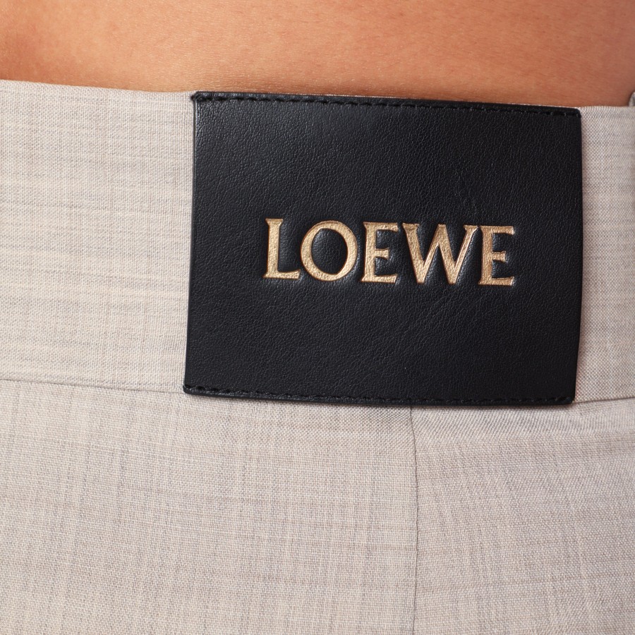 パンツ LOEWE BEIGE MELANGE WOOL WRAP TROUSERS Wrap trousers in wool Beige - LOEWE