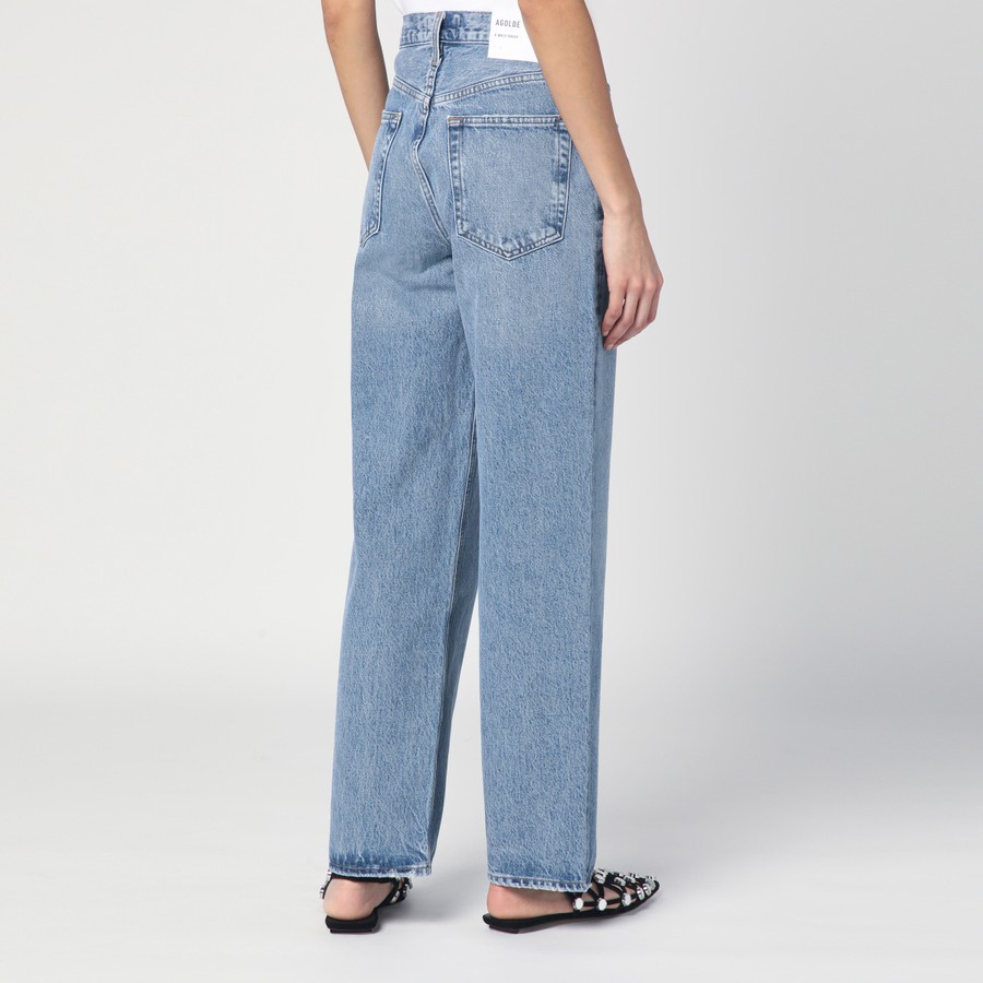 パンツ AGOLDE Women Straight Pants A2081535 FRWA BLUE AGOLDE V-Waist baggy jeans Fairway coloured | TheDoubleF