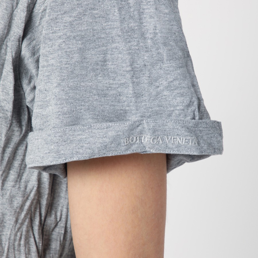 Tシャツ・カットソー BOTTEGA VENETA Woman T-Shirt Grey 833133V5K50 1367 Bottega Veneta Crushed cotton printed jersey t-thirt