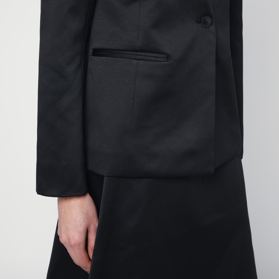 ジャケット THE GARMENT Black single breasted cotton blend jacket the garment Black single breasted cotton blend jacket