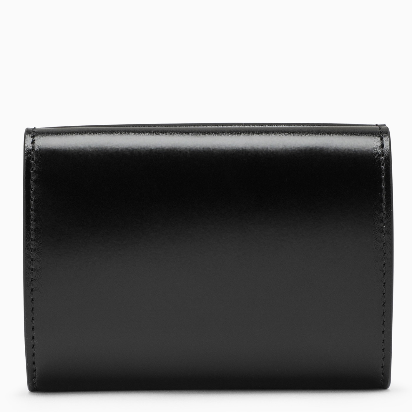 Jil Sander Black leather trifold wallet TheDoubleF