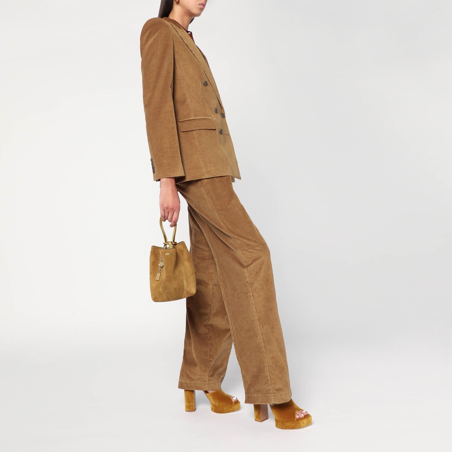 トートバッグ Chloe Small Beige Khaki Suede Spin Tote Bag Chloé Small beige khaki suede Spin tote bag | TheDoubleF