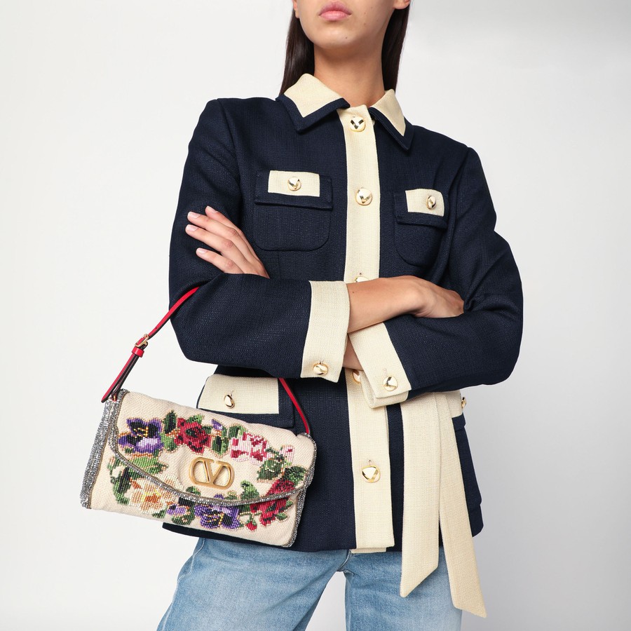Valentino Small shoulder bag Vain Soft with embroidery