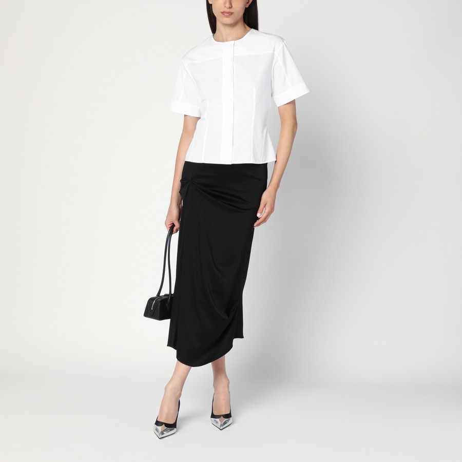 Alexander McQueen White corset shirt in poplin | TheDoubleF