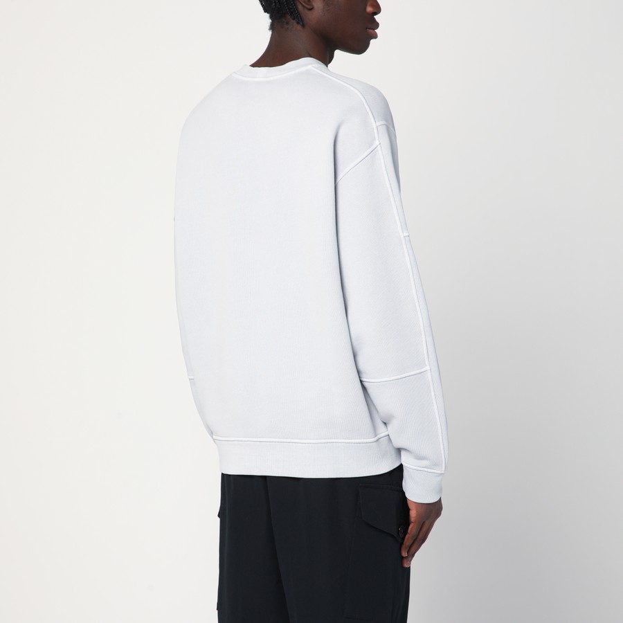 Stone Island Pearl grey cotton sweatshirt | TheDoubleF