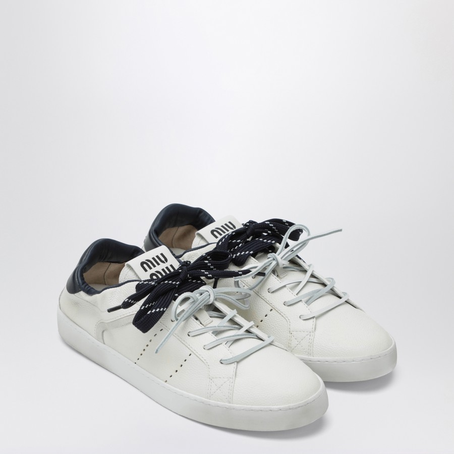 Miu Miu White/blue leather sneakers | TheDoubleF