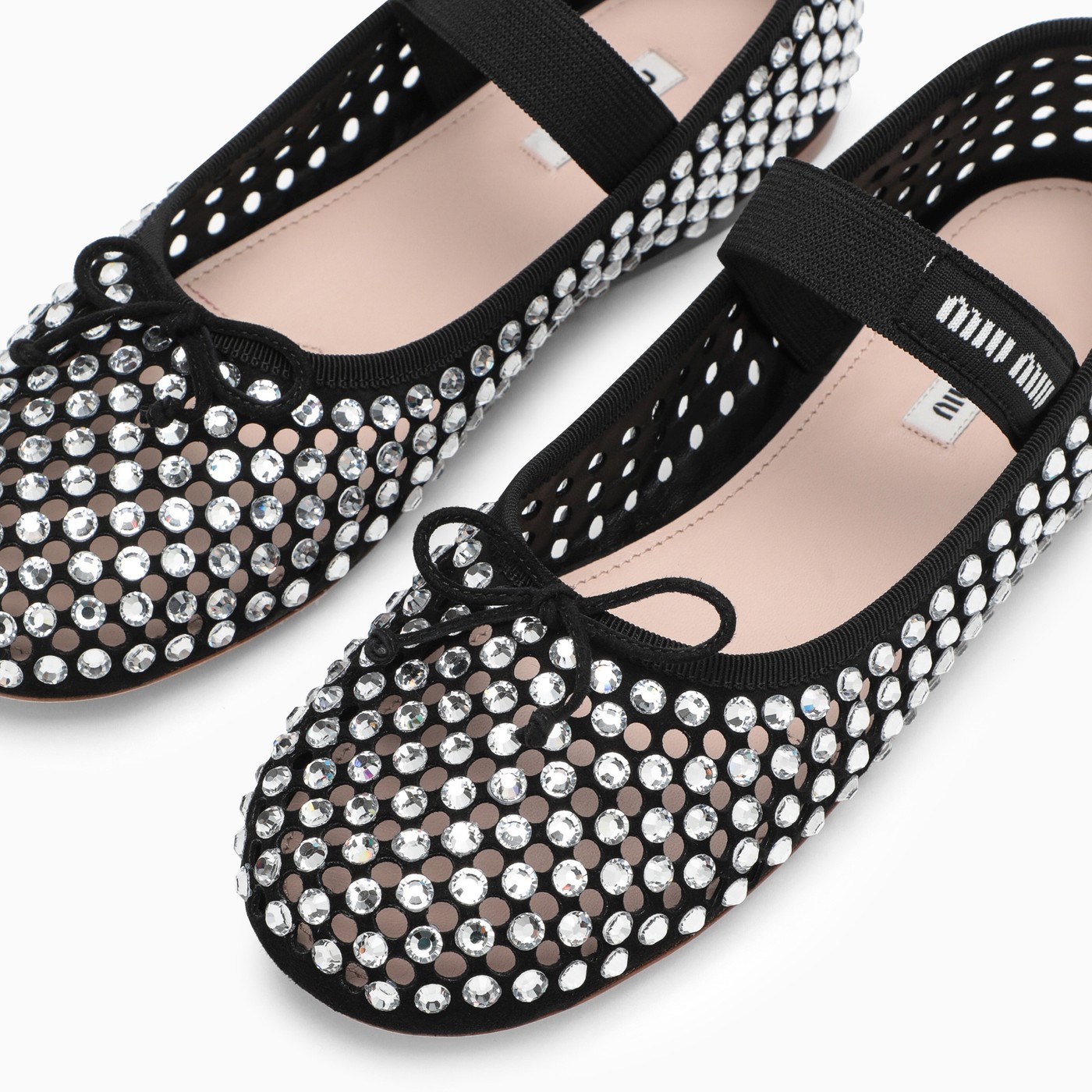 Miu Miu Black ballerina with rhinestones | TheDoubleF