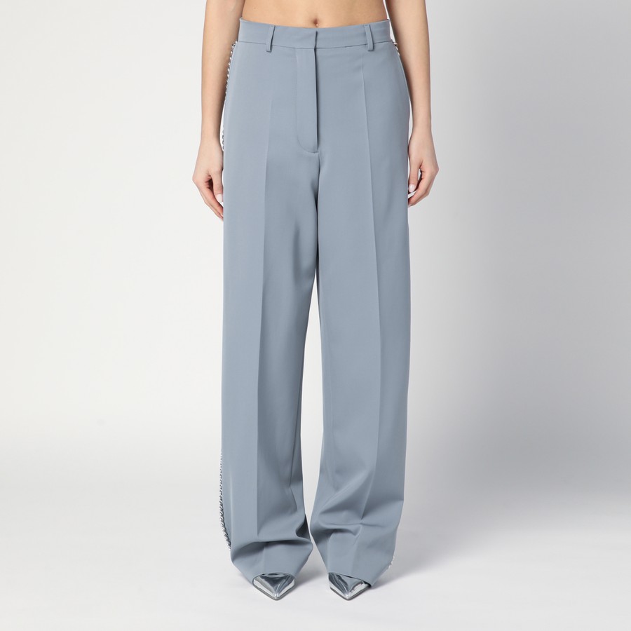 ボトムスその他 Stella McCartney Wide-leg light grey Falabella pants with ch Stella Mccartney Wide-Leg Light Grey Falabella Pants (Stella