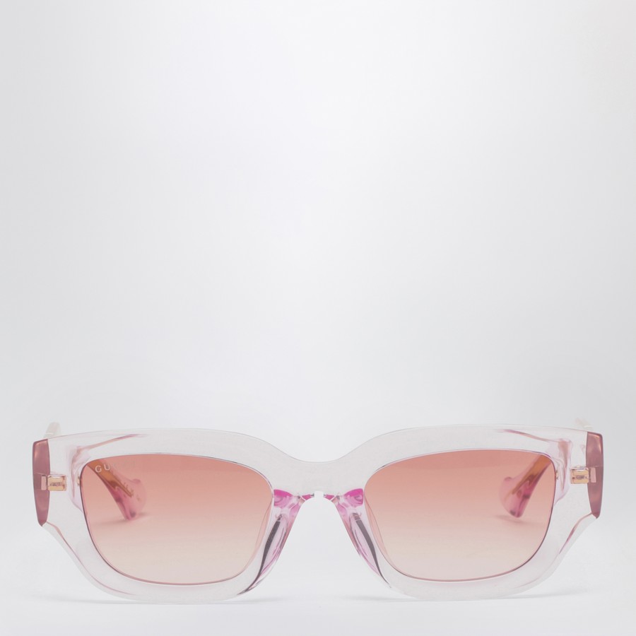 サングラス GUCCI Rectangular pink/transparent sunglasses GUCCI Rectangular pink/transparent sunglasses | TheDoubleF