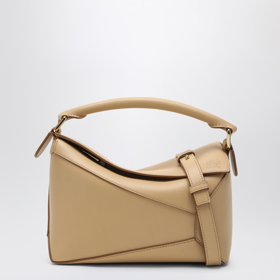 ショルダーバッグ・ポシェット LOEWE PUZZLE EDGE SMALL BAG SILK BEIGE Small Puzzle Edge bag in classic calfskin Brown - LOEWE