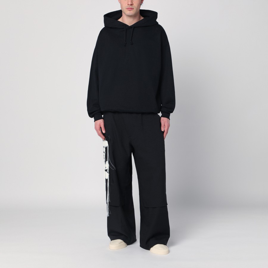 adidas Y-3 Black hoodie with graphic print | TheDoubleF