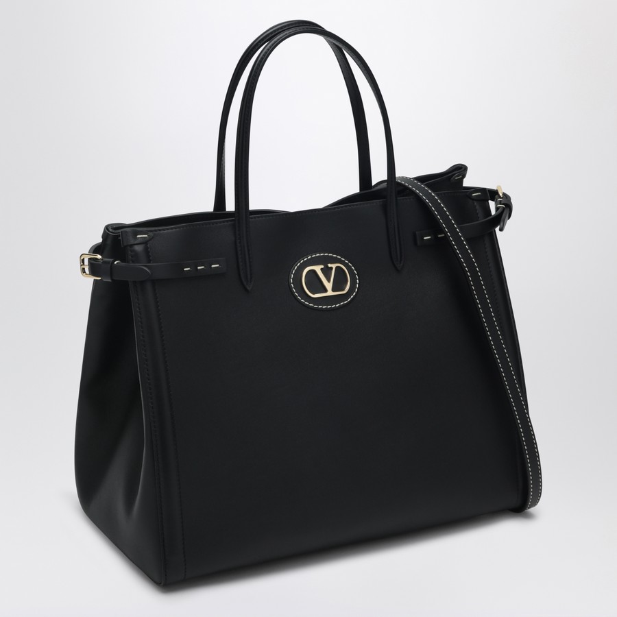 【Valentino】ANTIBES SMALL TOTE◆6W2B0R20EZT Antibes Small leather tote bag in black - Valentino Garavani