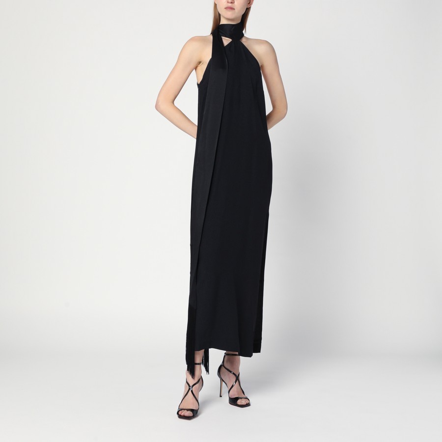 ワンピースその他 Taller Marmo Black dress in crepe cady with scarf Taller Marmo Black dress in crêpe cady with scarf | TheDoubleF