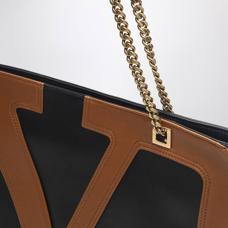Valentino Garavani Viva Superstar black/brown medium bag