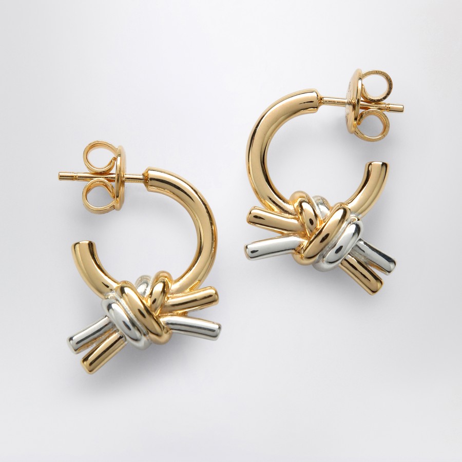 イヤリング BOTTEGA VENETA 838167.V507D Earrings Bottega Veneta Knot earrings in silver/yellow gold colour