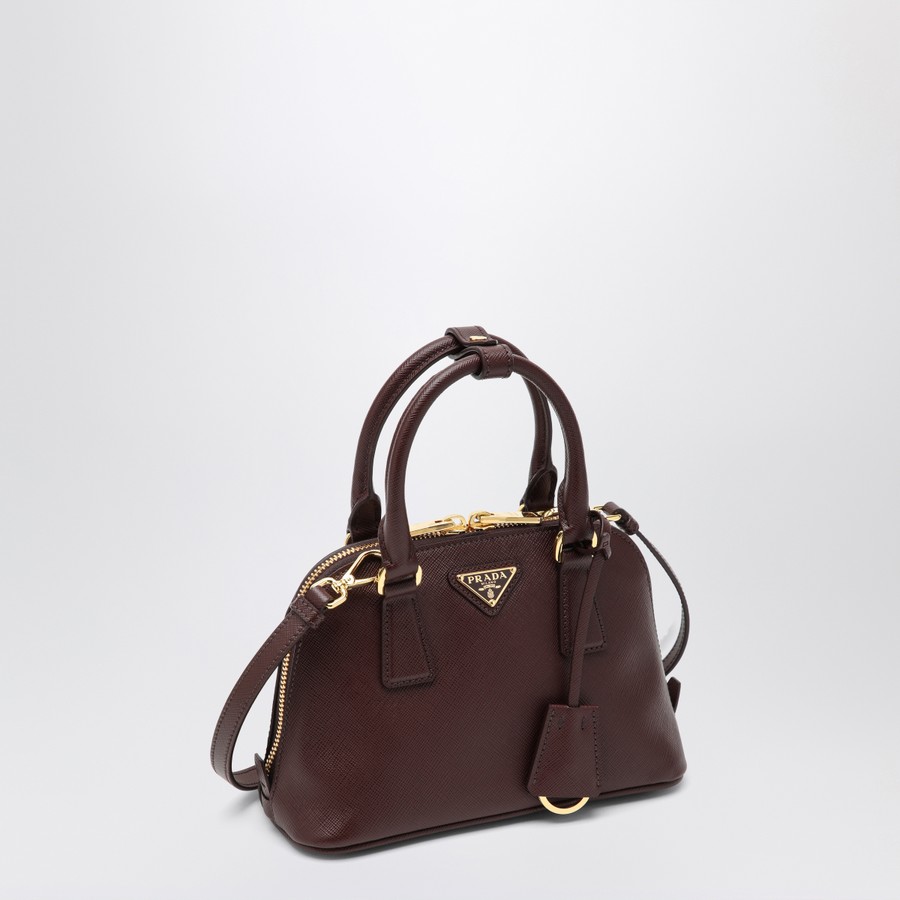 Prada Promenade-Tasche bordeaux in Saffiano TheDoubleF