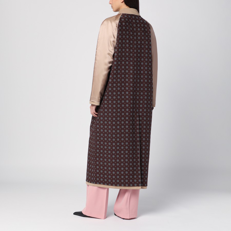 ジャケット Moschino Beige reversible trench coat in gabardine and satin Moschino Beige reversible trench coat in gabardine and satin