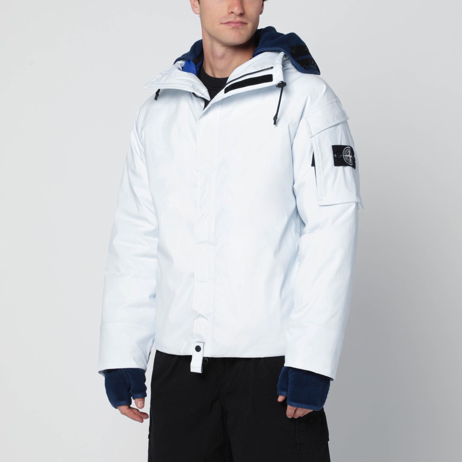 Stone Island White nylon zip jacket TheDoubleF