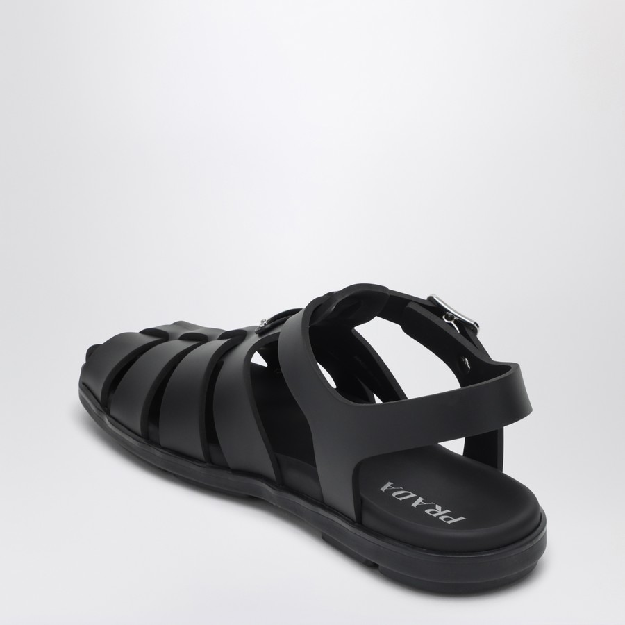 Prada Black rubber cage sandal | TheDoubleF