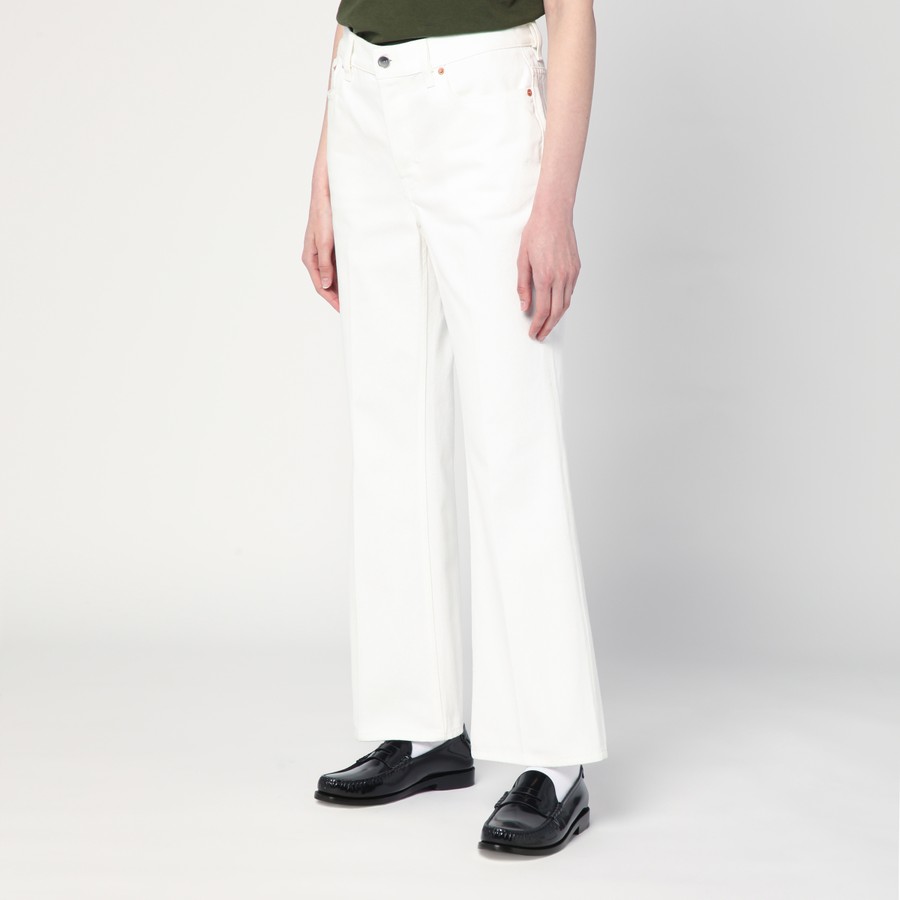 パンツ GUCCI Woman Pants White 817989XDC8W 9000 GUCCI Short white flare trousers | TheDoubleF
