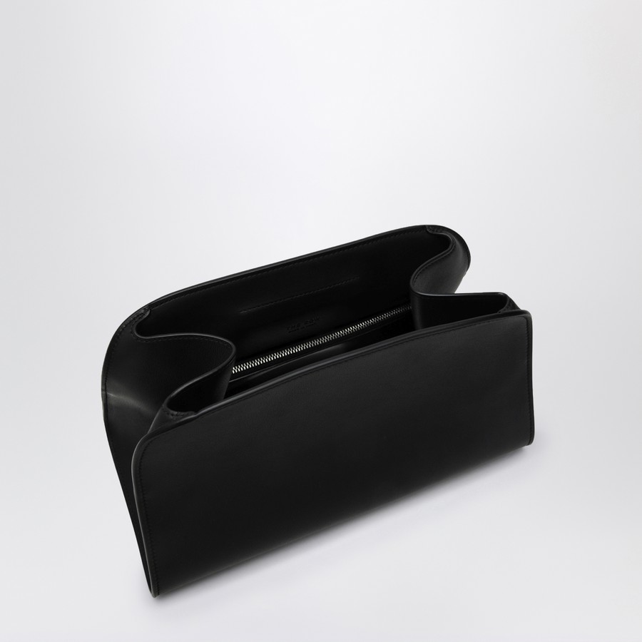 The Row Black leather Peggy Clutch | TheDoubleF