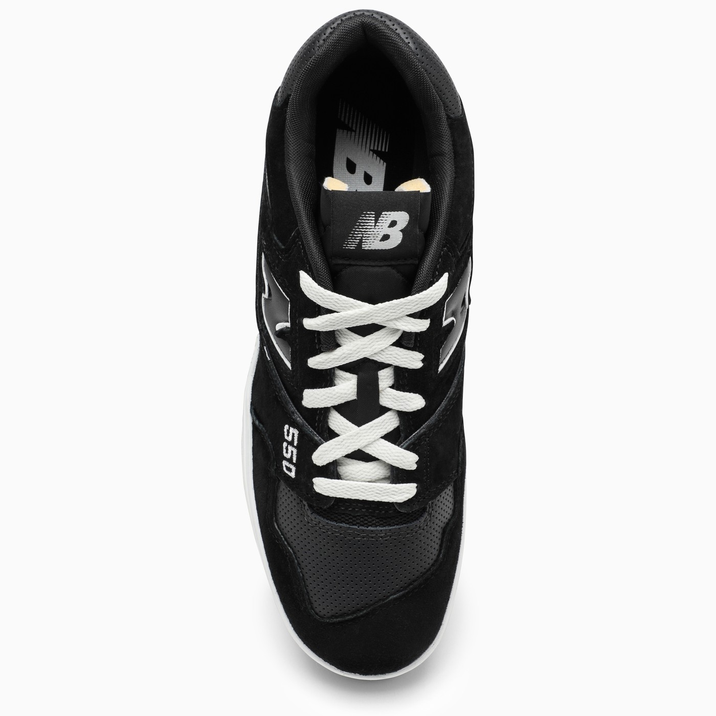 New Balance Low 550 black leather trainer TheDoubleF