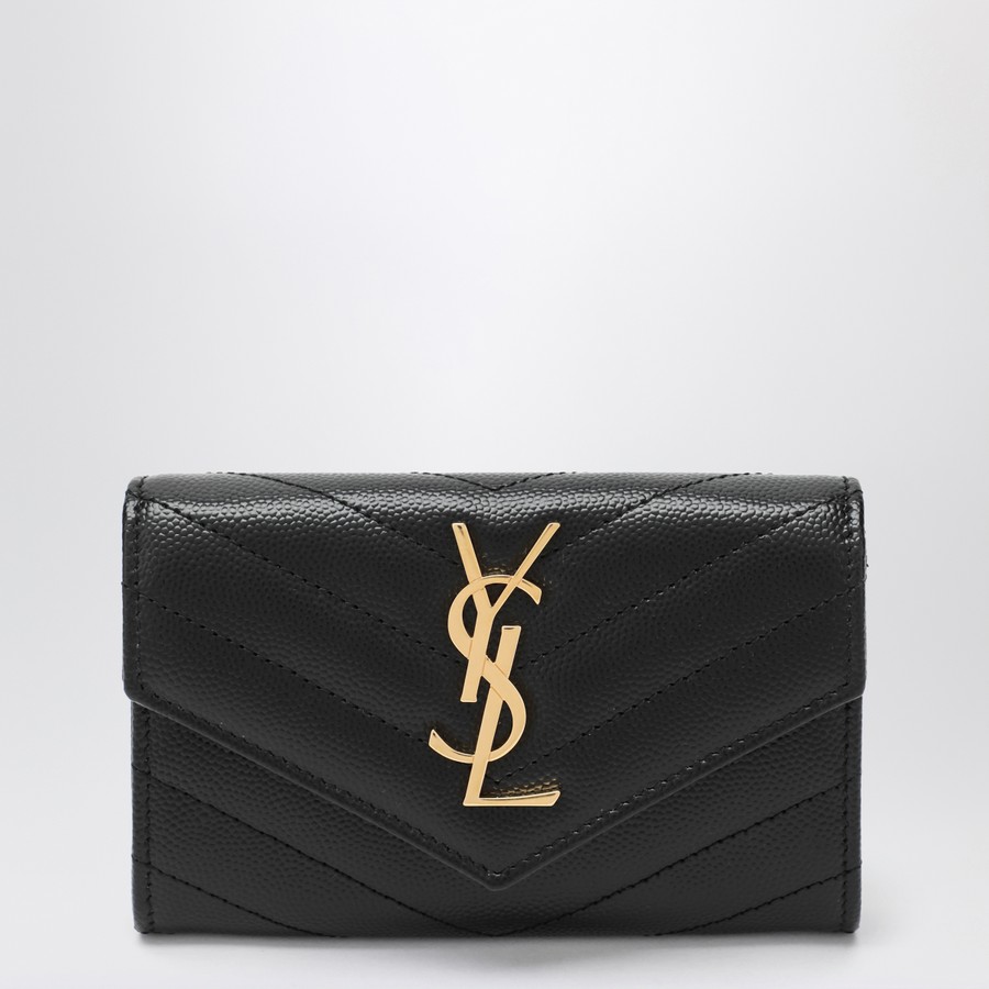 折りたたみ財布 Saint Laurent 'Envelope' small wallet (414404BOW01 1000) Saint Laurent Black Monogram Envelope small wallet | TheDoubleF