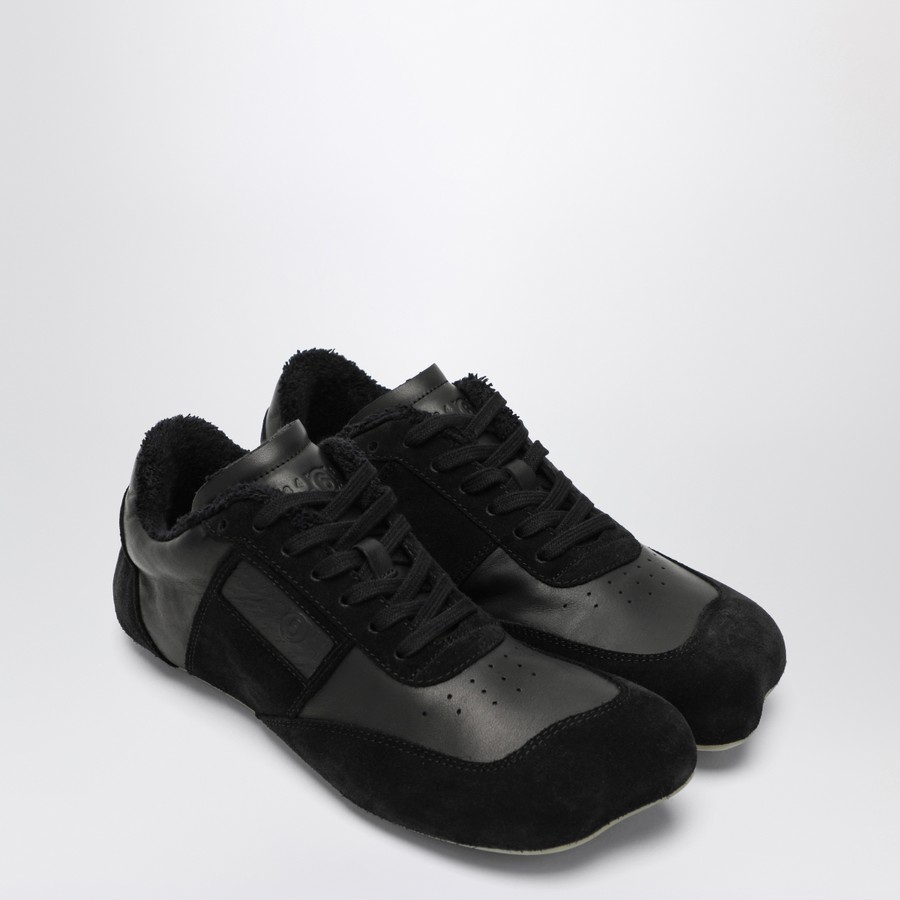 MM6 Maison Margiela Black leather and suede Anatomic