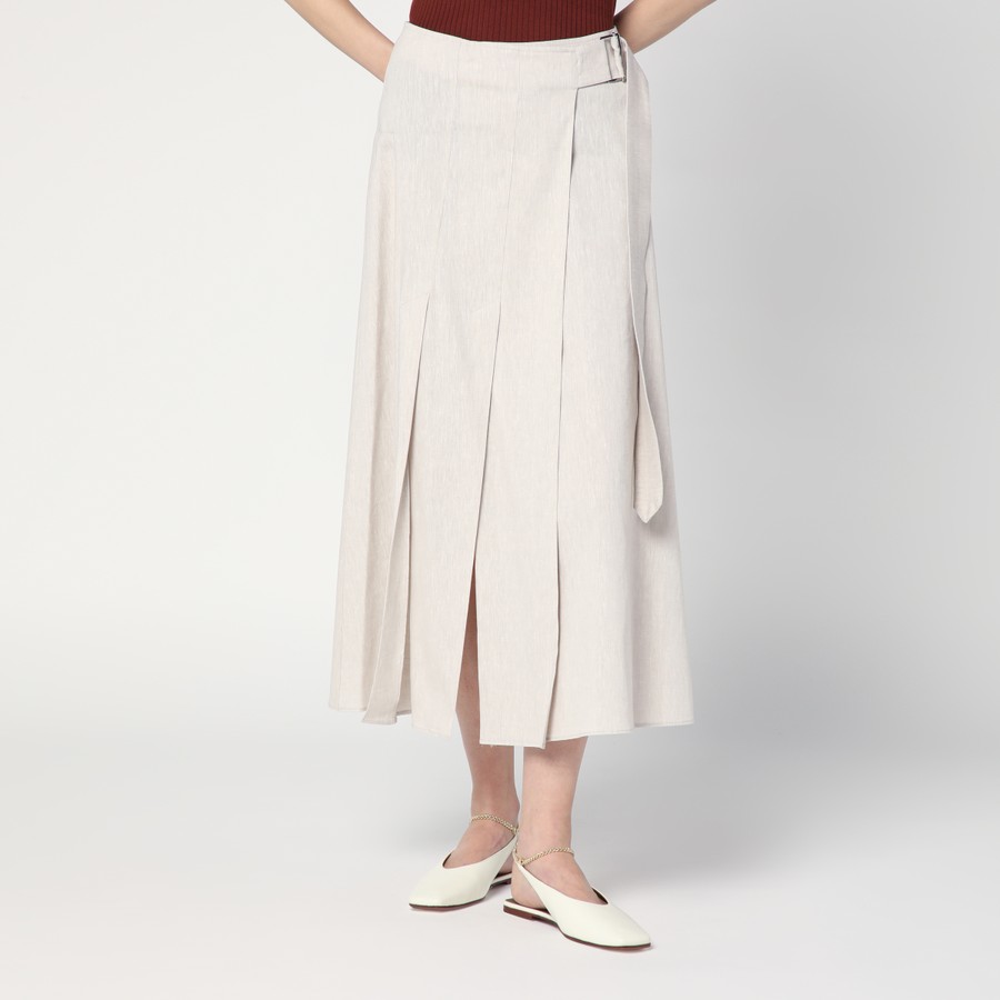 スカート DEPARTMENT 5 Traxs grey melange skirt in linen blend DEPARTMENT 5 Traxs grey mélange skirt in linen blend