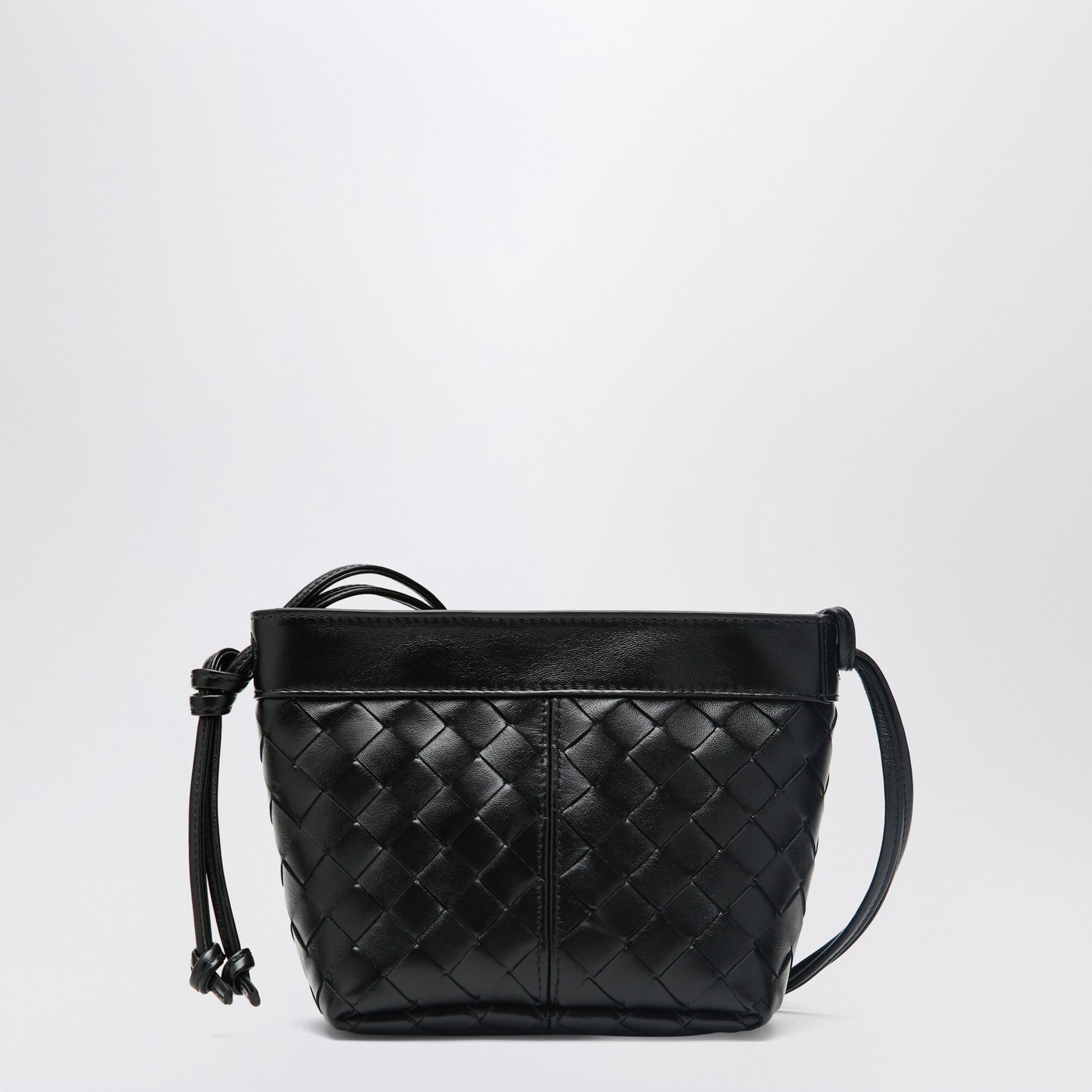 Bottega Veneta Black small shoulder bag in Intrecciato | TheDoubleF