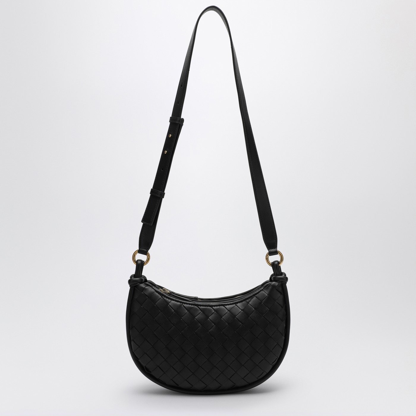 Bottega Veneta Black Gemini Messenger Bag | TheDoubleF