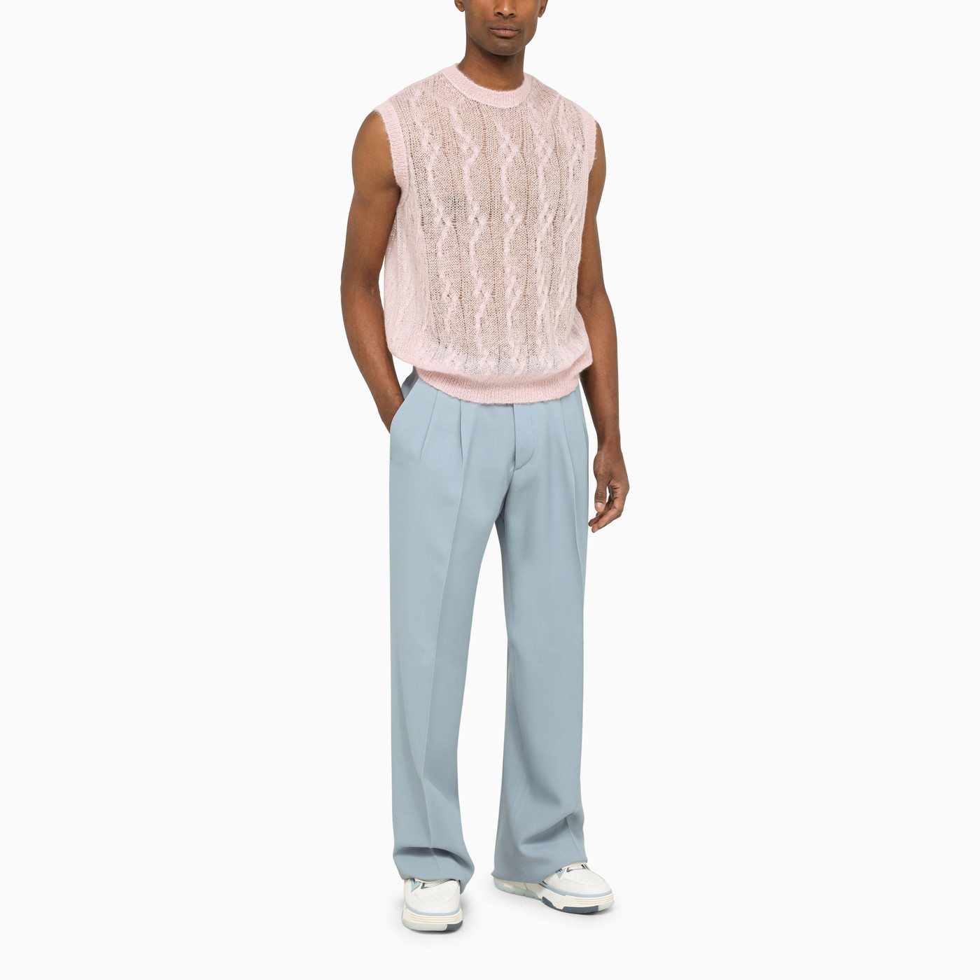 AMIRI Baby blue viscose trousers TheDoubleF