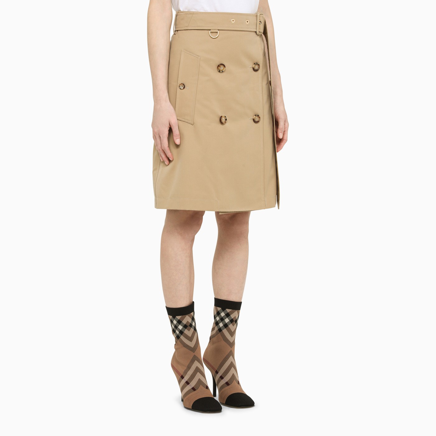Burberry Beige skirt with belt TheDoubleF