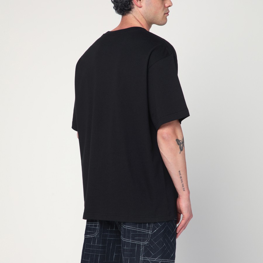 Tシャツ・カットソー Kenzo Black Cotton T-Shirt With Logo KENZO Cuff Logo Cotton Short Sleeve T-Shirt 'Black