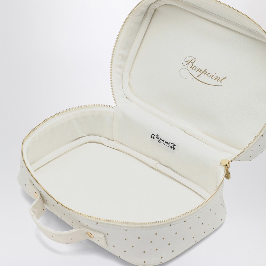 【関税&送料込】Bonpoint White Gold Polka Dot Mini Roof Box Bonpoint White/gold polka dot small roof box | TheDoubleF